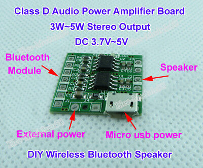 3.4V-5V PAM8403 Class D Power Amplifier Enlarge Module for Bluetooth Audio 3W*2 