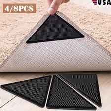 8  Reusable Rug Carpet Mats Grippers Anti Slip Stopper Washable Grips Corner Pad