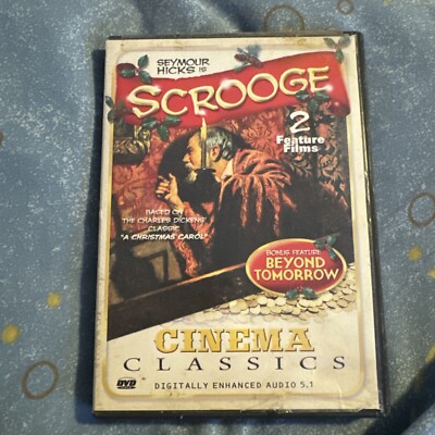 CINEMA CLASSICS, 2 Feature Films: SCROOGE - BEYOND TOMORROW DVD - VERY GOOD