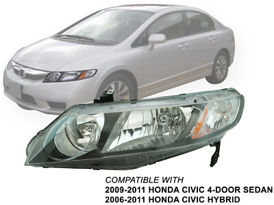 Fits 2006 -2011 Honda Civic Hybrid 2009-2011 Sedan 4 Door Head