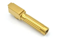 HGW Titan Match Grade Fluted Barrel for Glock 26 G26 9mm High Polish Gold TiN