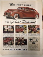 1940 Chrysler 10x13” ORIGINAL AD - Great Garage Decor 4