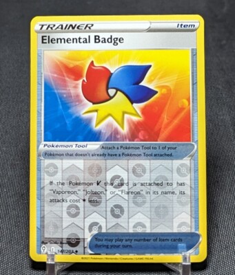 Elemental Badge Reverse Holo Item 2021 Pokemon TCG Evolving Skies Card #147/203