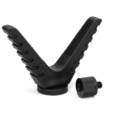 Standard V Yoke Gun Rest Mount for Camera Thread Monopod Tripod Shooting