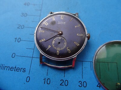 Vintage old RARE MECHANICAL MOVEMENT MECHANISM Watch TITUS GENEVE