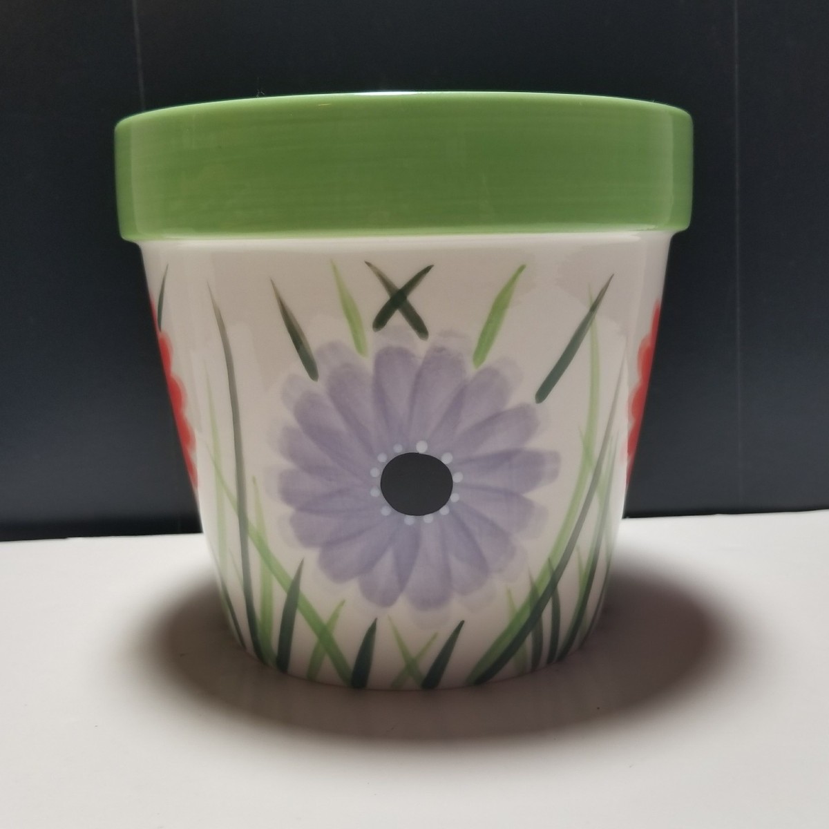 Starbucks Barista 2003 Floral Flower Pot Planter | eBay
