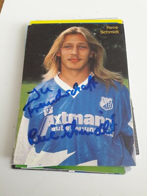 Signed postcard Rene Schmidt VfB Leipzig new 