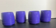 Vintage Set of 4 Dinex Classic Purple #1197 Insulated 8 Ounce Cups-Stackable-USA