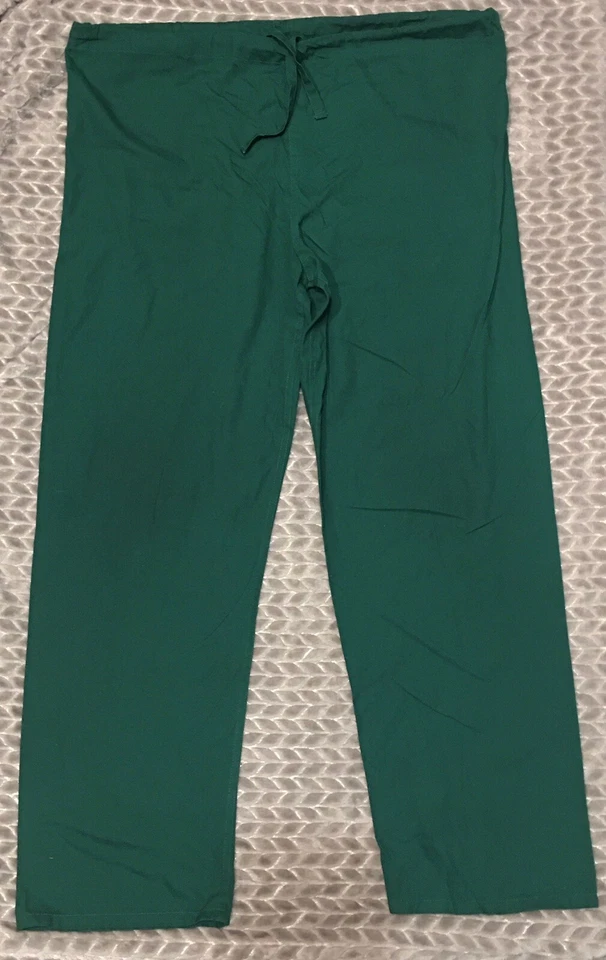 Simply Basic Medium M Hunter Green Scrub Bottoms Draw String Medical Dental CNA - Image 2 of 4