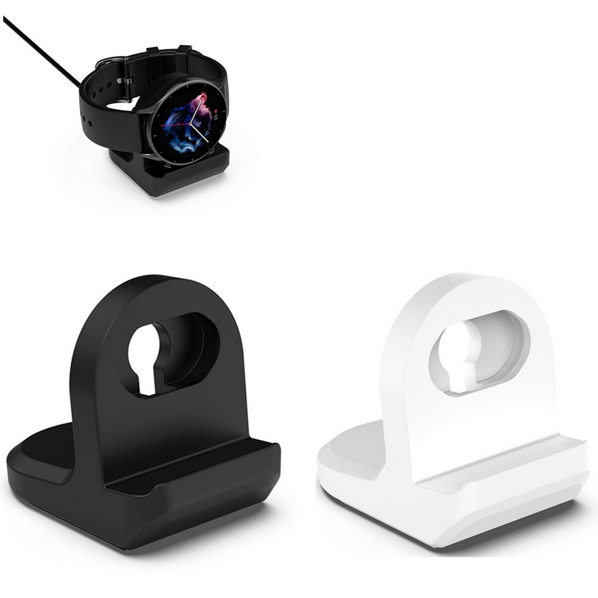 Silicone Watch Stand Charging Holder Dock Mount For Amazfit Active