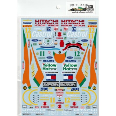 Decals forTamiya 1/20 Lotus 107 Museum Collection from Japan