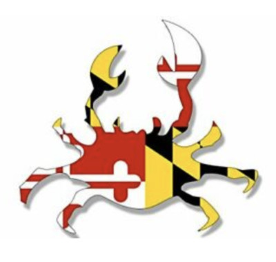 10cm Auto-Aufkleber Sticker Crab Maryland Baltimore Flag Flagge Fahne F1000