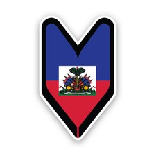 Haitian Driver Badge Sticker Decal - Wakaba Green Leaf Soshinoya Jdm Haiti Hti