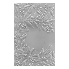 HOLIDAY FLORAL SWAG 3D EMBOSSING FOLDER-Spellbinders Paper Arts-A2/5x7-Textured