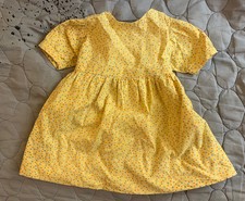 Yellow Floral Dress For Baby Doll Vintage