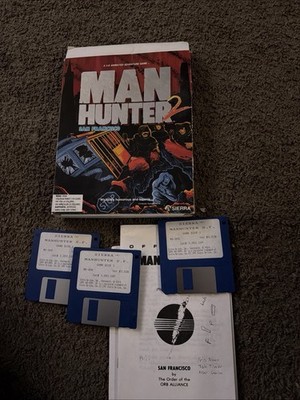 Manhunter San Francisco Ver. 3 Sierra MS-Dos 3.5'' Discs, Manual, and Box
