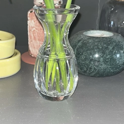 Vintage MCM 4” Crystal Bud Vase by Waterford, Made In Ireland