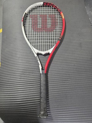 Wilson Roger Federer 110 Tennis Racquet Racket Power Strings Red White 4 1/4 