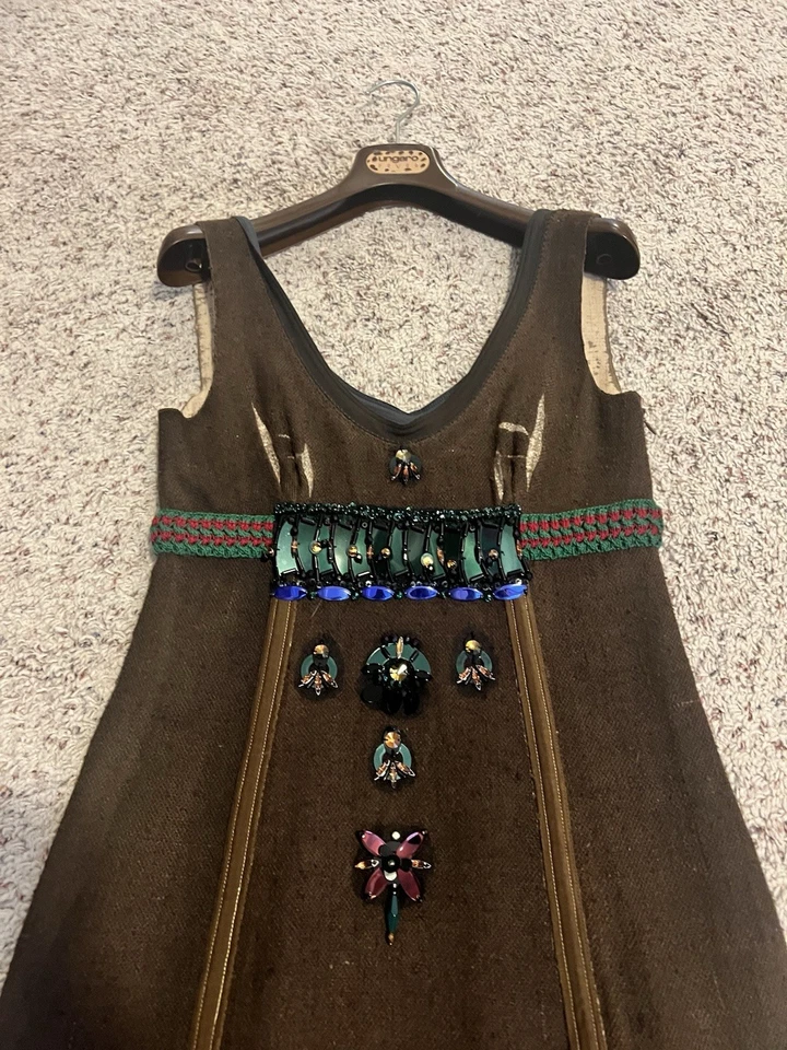 PRADA 2005 Runway Collectible Dress Size 42 Bejeweled Rare - Image 4 of 4