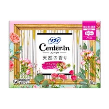 Unicharm Sofy Center-in Compact 1/2 Winged Pads 24.5cm 16pc - Natural Floral