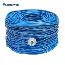 Premiertek 1000FT CAT5E UTP ETHERNET LAN NETWORK CABLE RJ45 BULK BLUE