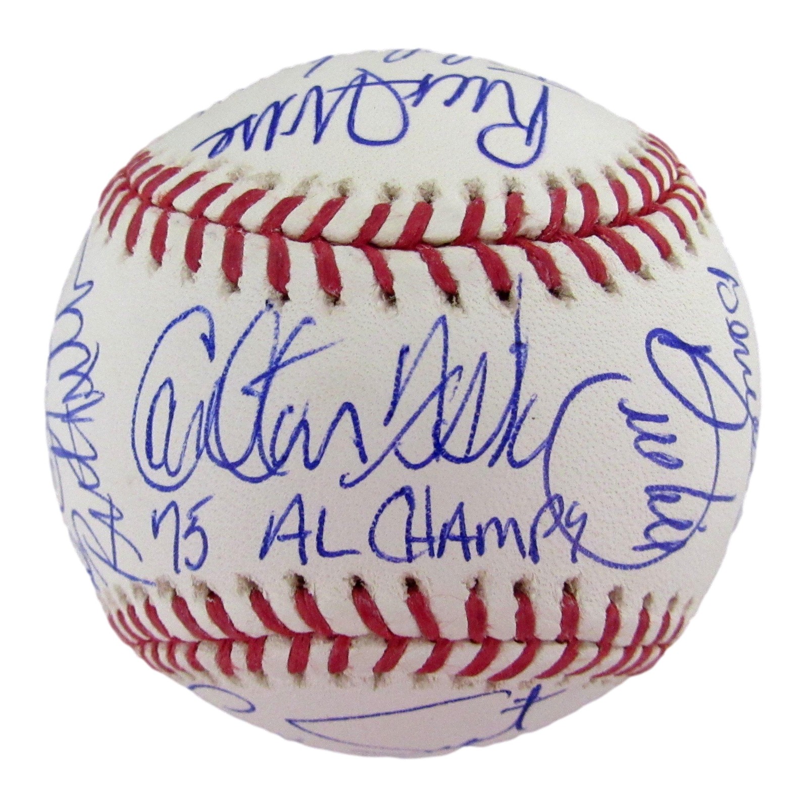 1975 Boston Red Sox Team-Signed OML Baseball (22) Fisk, Rice, Evans JSA 212626