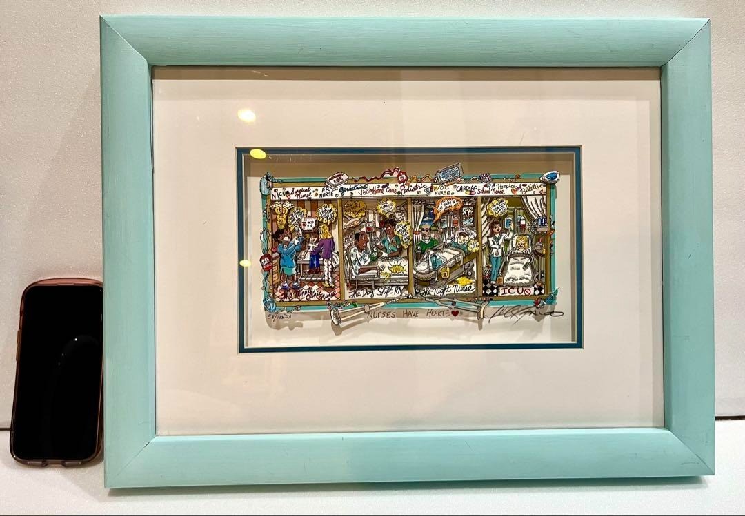 Charles Fazzino NURSES HAVE HEART 3D SERIGRAPH Hand Signed Framed