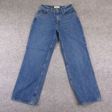 Abercrombie  Fitch Loose High Rise Jeans Womens 26 Short Blue Denim Curve Love