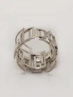 Architectural Design Handcrafted Silver Adjustable Ring Vintage Inspired
