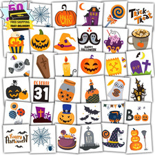 Individually Wrapped Sheets Halloween Tattoos for Kids Treats, Party Supplies Fa