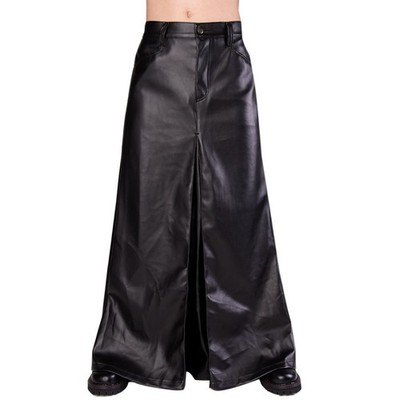 Black Pistol Kilt - Men Skirt Leatherette Kunstleder Goth Gothic Alternative
