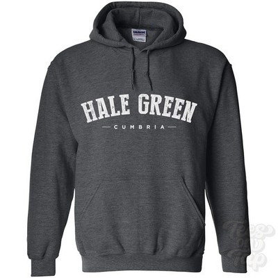 HALE GREEN CUMBRIA HOODIE Beetham England College Varsity Style