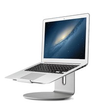 E4 - Laptop Stand with 360 Rotating Base  Built-in Cable Ring Ergonomic