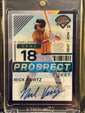 Nick Kurtz 2024 Prospect Edition Holo Purple Prospect Ticket Auto #59/125 - A's