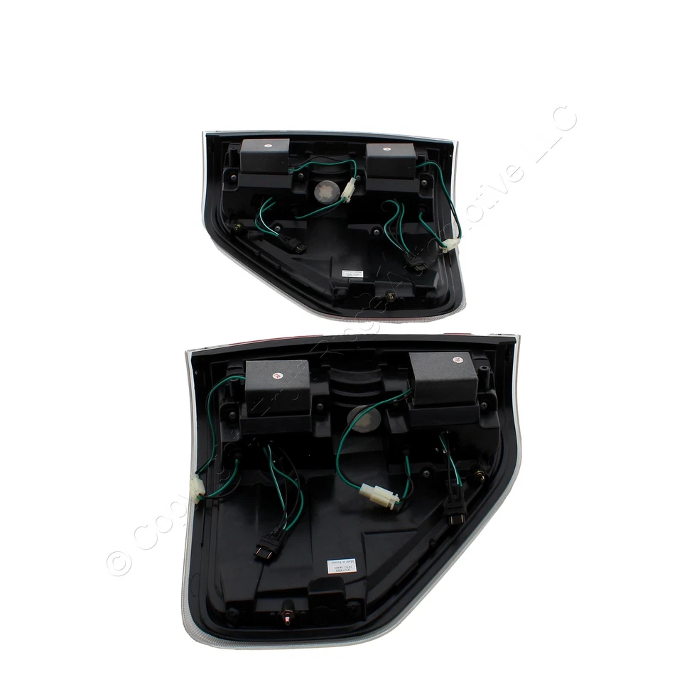 Pair Anzo 311147 Rear Chrome w/ Red Inserts LED Tailights for 2009-14 Ford F-150 - Imagem 4 de 4