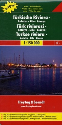 Turkish Riviera - Antalya - Side - Alanya Road Map 1:150 000