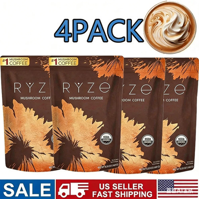 #ad 4PACK Organic Mushroom Coffee Coffee for Energy 30 Servings $38.88