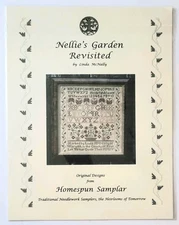 HOMESPUN SAMPLAR NELLIE'S GARDEN REVISITED COUNTED CROSS STITCH PATTERN BOOKLET 