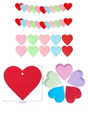 1000Pcs Heart Shape Paper Valentine Heart Confetti Blank Paper Tags Heart Cutout