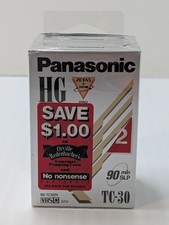 Vintage Panasonic HG VHS-C TC-30 90 Minute SLP NV-TC30ZH 2 Pack New Sealed