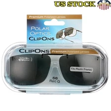 Unisex ClipOn Sunglasses Polarized Gray Scratch-Resistant UV400 Eyeglasses New