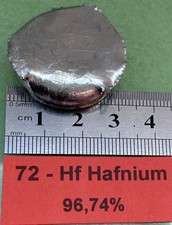 NEU 54,74g Hafnium Metall mit ZERTIFIKAT Element 72 Hf 96,74% Seltene Erden rare