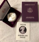 1987-S Proof $1 American Silver Eagle with Box, OGP & COA