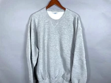 VTG 90s Russell Athletic Sweatshirt Adult XL Tall Heather Gray USA Made Blank