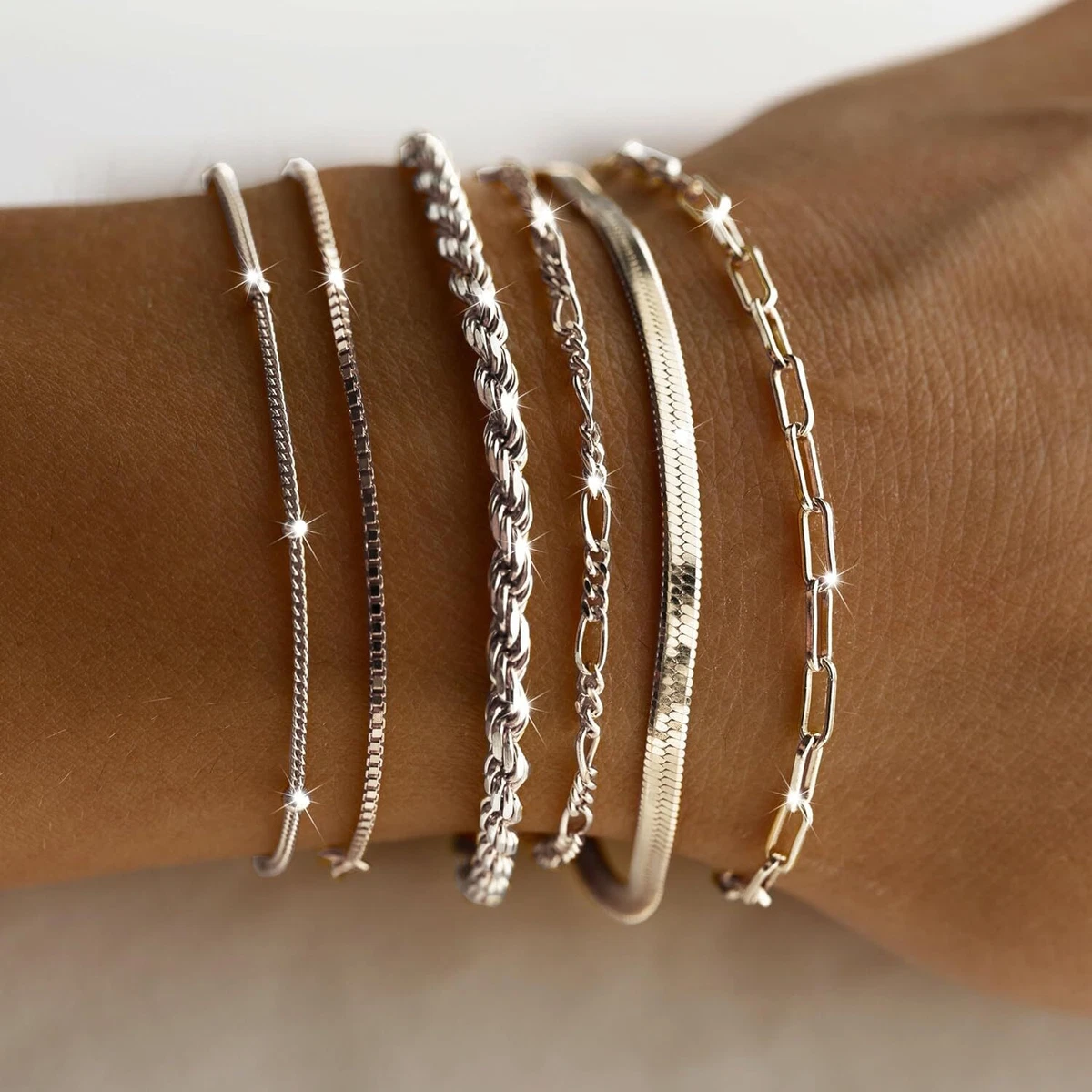 Dainty silver bracelets deals