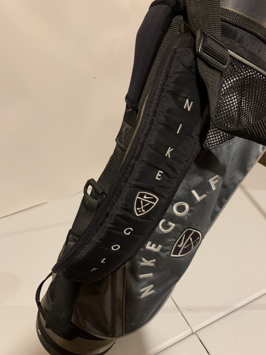 Nike Golf Bag Black/ Silver With Attached Stand Padded Strap