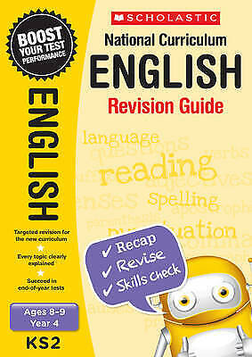 NEW Scholastic ENGLISH 8-9 (year 4) KS2 NATIONAL CURRICULUM REVISION GUIDE SATS - Picture 1 of 1