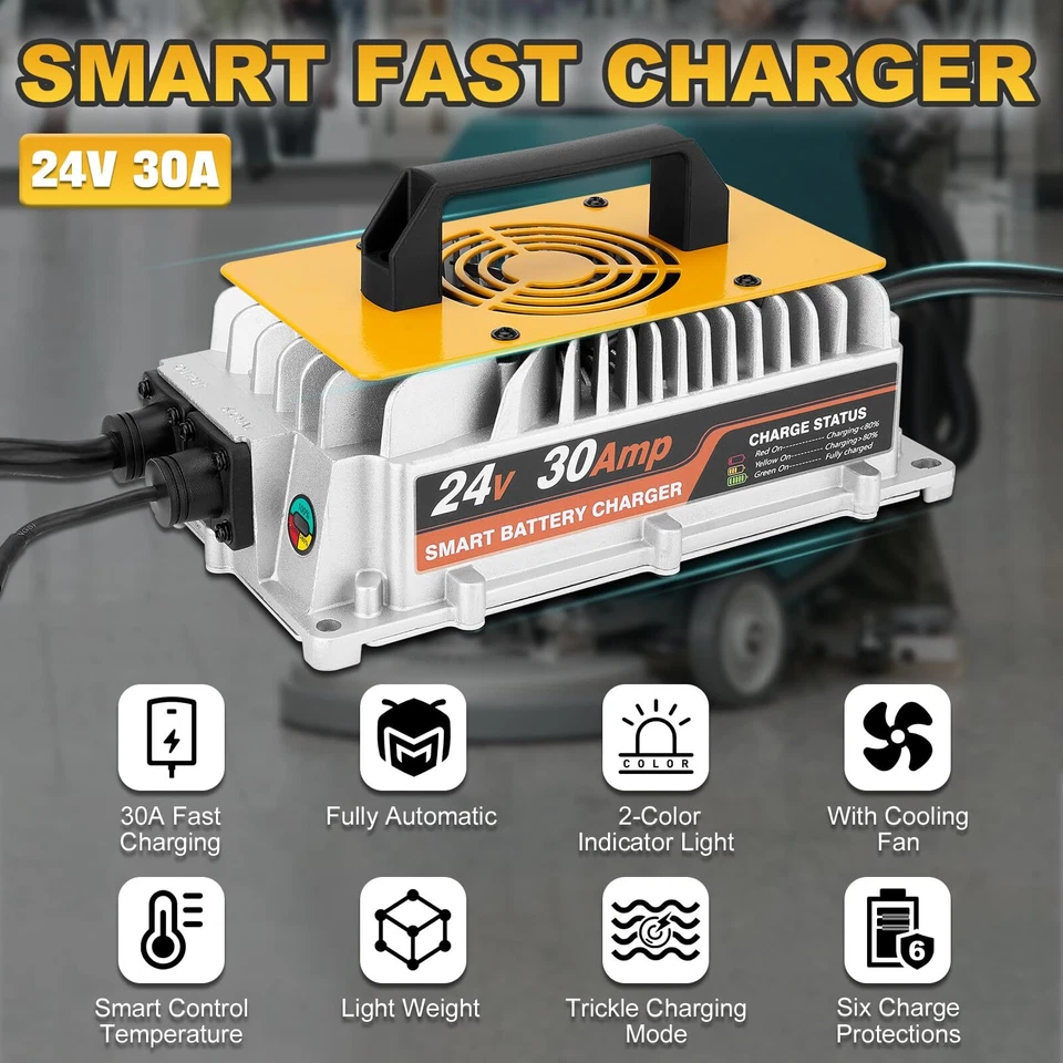 24 Volt 30A Forklift Battery Charger Single Phase Lead Acid Battery Fast Charger - Image 3 of 4