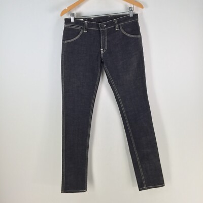 Lacoste denim jeans womens 40 aus 12 black low rise skinny cotton 105103