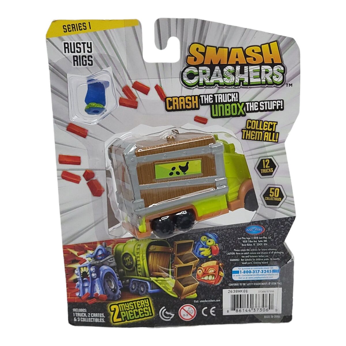 Just Play Smash Crashers Series 1 Rusty Rigs Crash The Truck! UnBox The  Stuff!